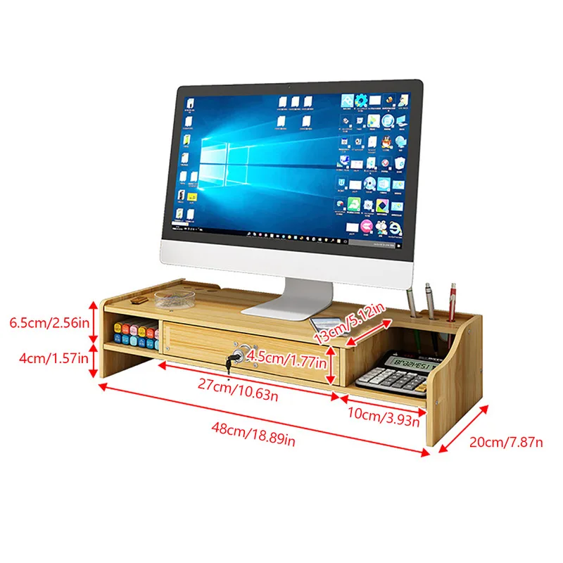 Desk-Organizer-Monitor-Stand-Built-Storage-Drawer-with-Phone-Holder-Display-Cabinet-Wooden-Box-Office-Supplies-4
