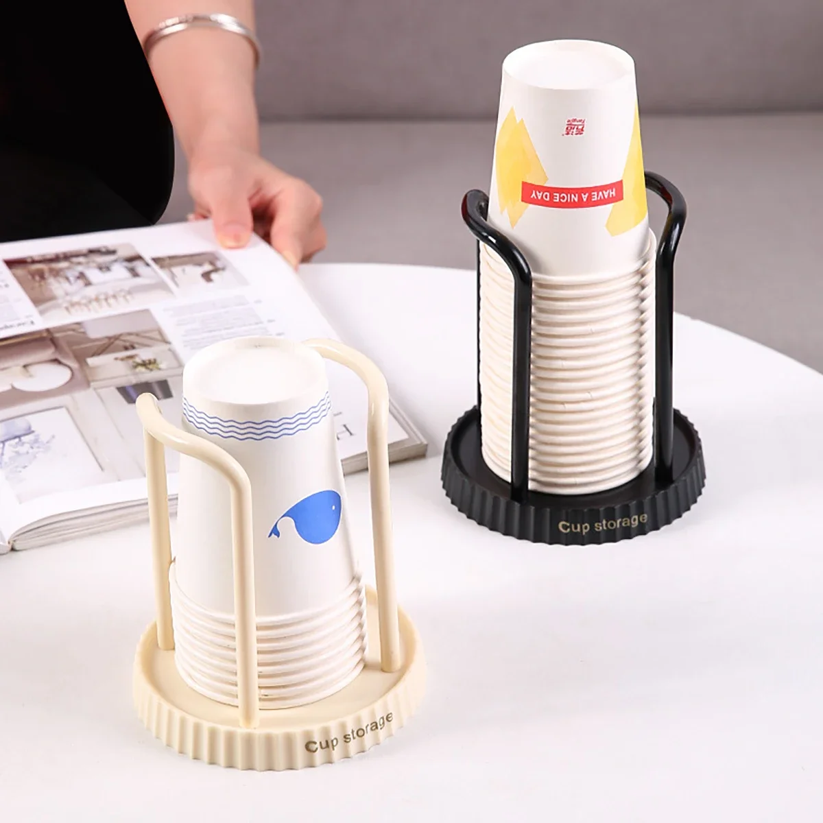 Kitchen-Paper-Cup-Holder-Disposables-Cups-Picker-Multifunctional-Desktop-Cup-Storage-Rack-Household-Coffee-Cup-Holder-3