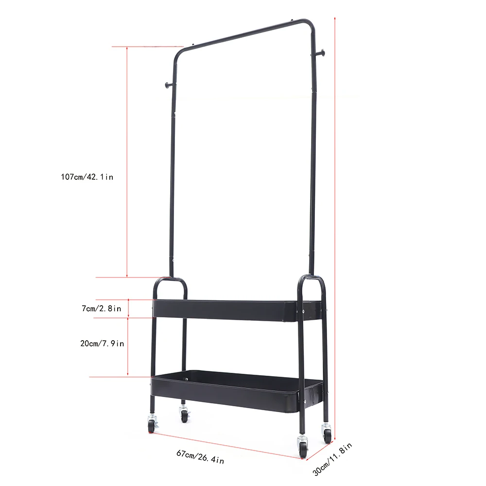 Mobile-Clothing-Storage-Rack-Clothing-Hanging-Rack-with-2-Tiers-Garment-Storage-Organizer-Stand-with-Wheels-5