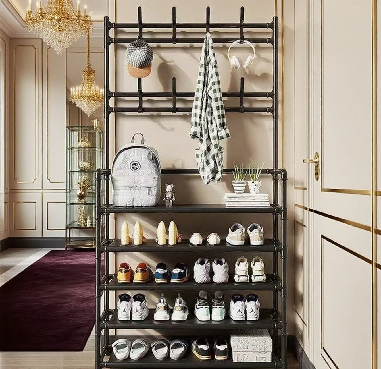 Multi-layer-open-shoe-rack-smooth-surface-dust-and-shoe-ash-will-be-wiped-off-making-2