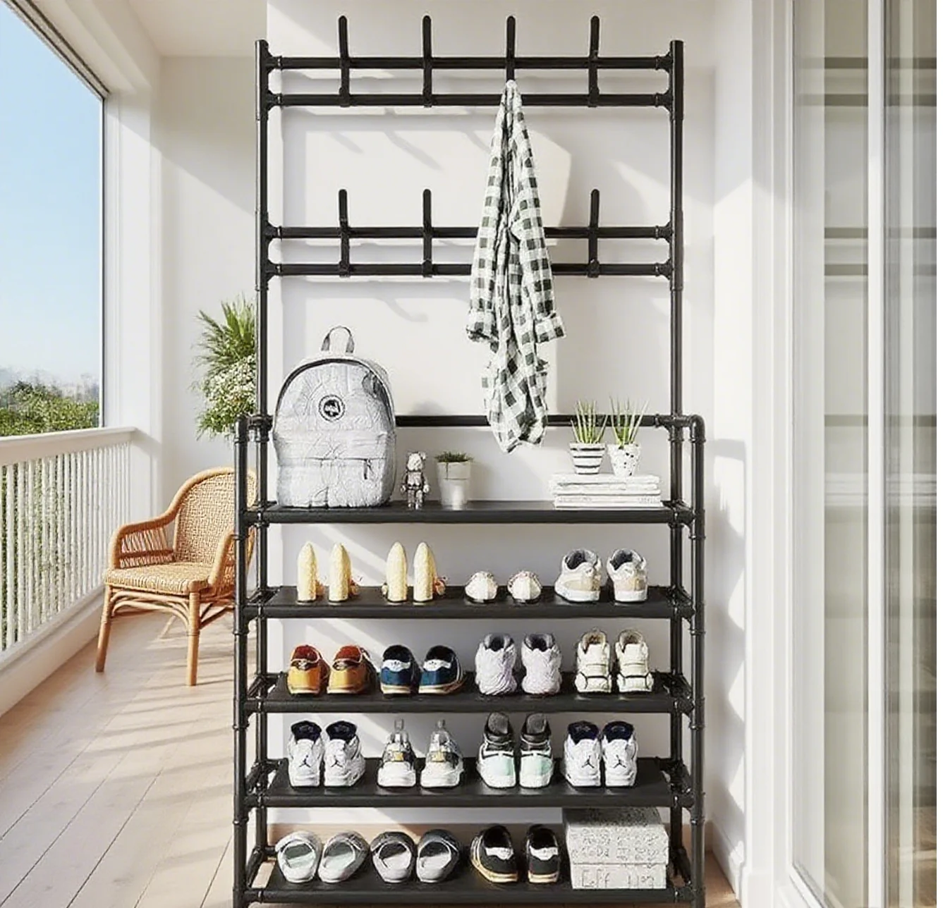 Multi-layer-open-shoe-rack-smooth-surface-dust-and-shoe-ash-will-be-wiped-off-making-3