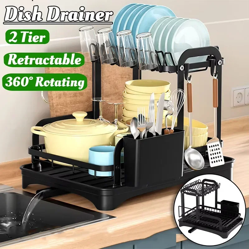 New-360-rotating-storage-rack-double-layer-kitchen-tableware-drying-rack-with-drain-tableware-storage-rack-3